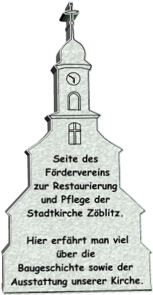 Seite des  Fördervereins  zur Restaurierung  und Pflege der  Stadtkirche Zöblitz.   Hier erfährt man viel  über die  Baugeschichte sowie der   Ausstattung unserer Kirche.